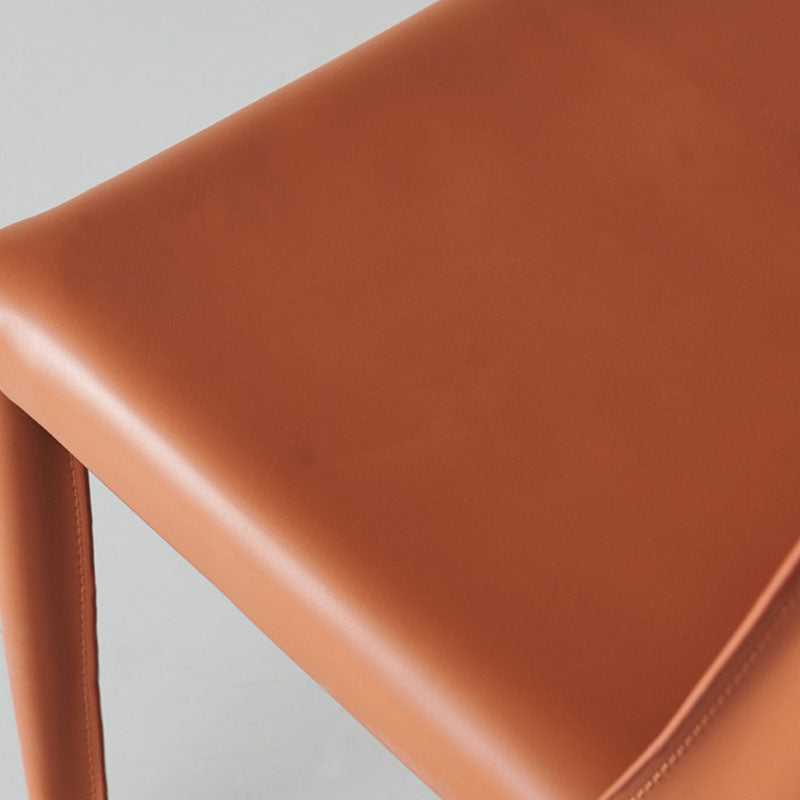 Contemporary Faux Leather Dining Chairs Upholstered Parsons Side Chair