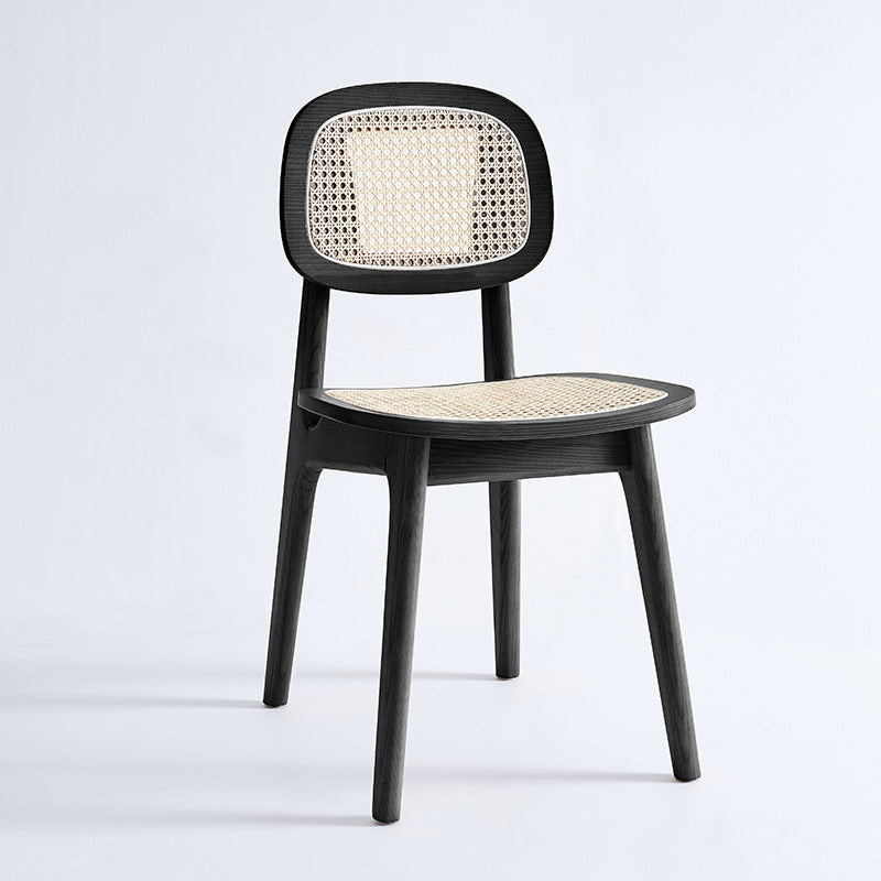 Open Back Side Chair Wood Industrial Style Dining Room Chair