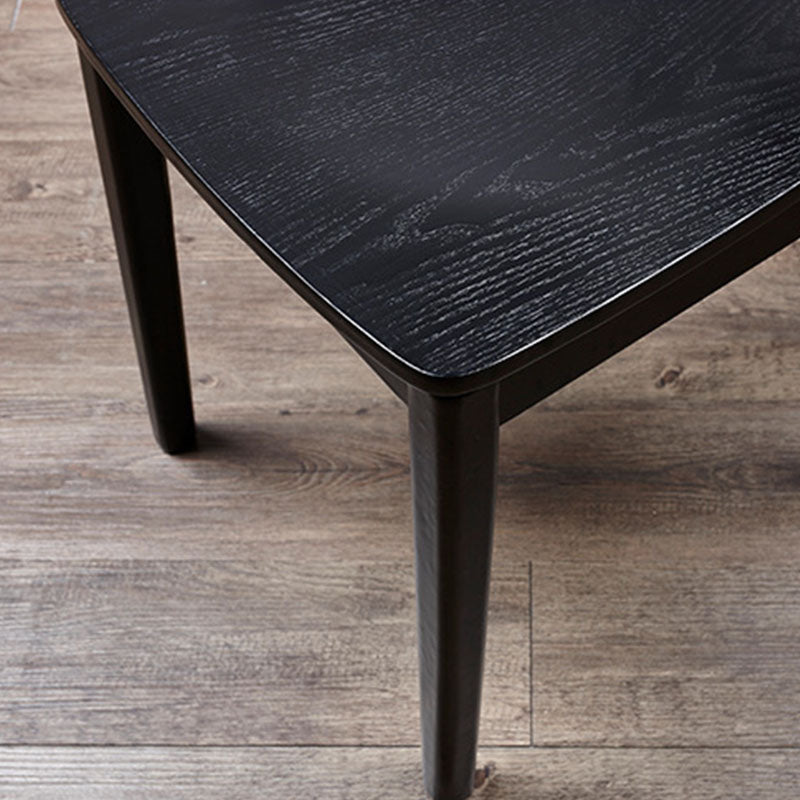 Wood Kitchen Dining Side Chair Ladder Back Side Chair in Black