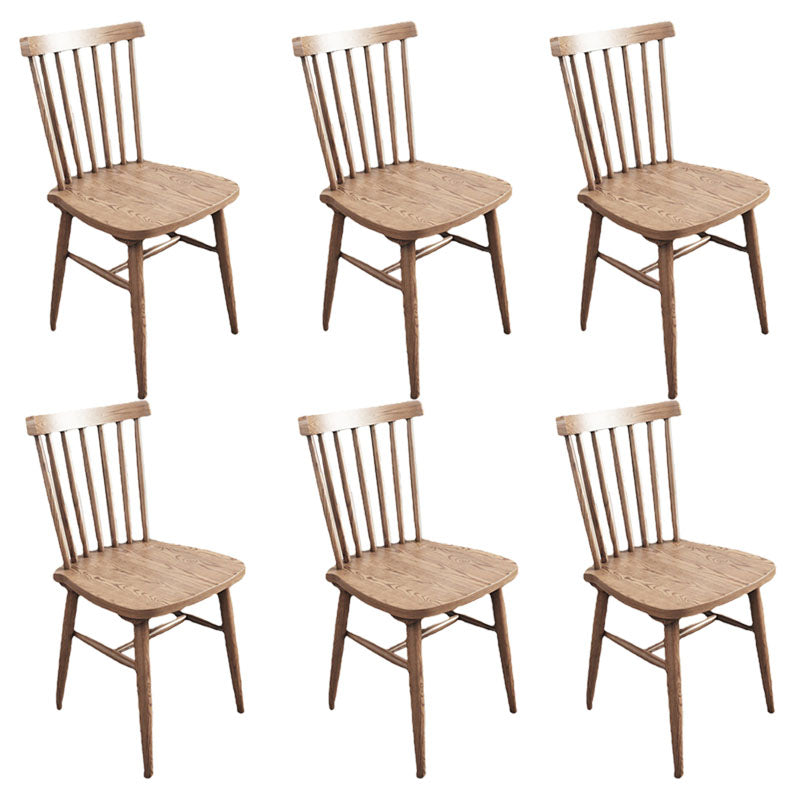 Wood Kitchen Dining Side Chair Slat Back Side Chair in Natural