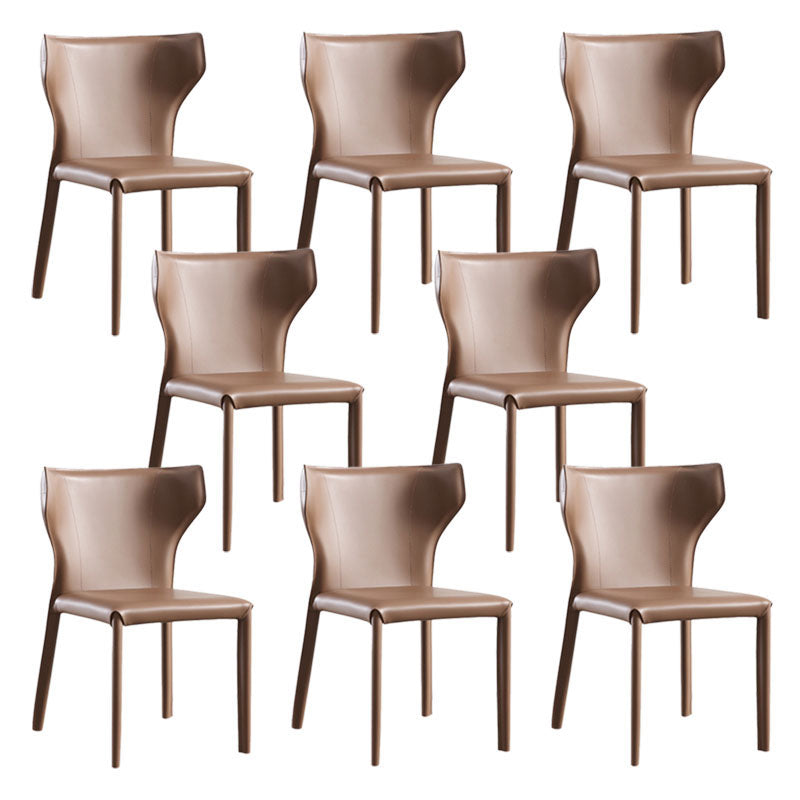 Faux Leather Side Chair Contemporary Kitchen Dining Side Chair