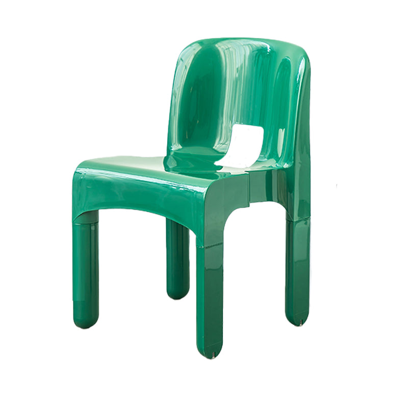 Modern Armless Dining Chair Open Back Side Plastic Chair for Restaurant