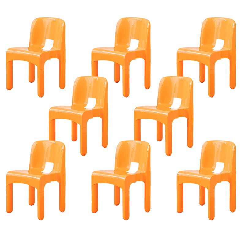 Modern Armless Dining Chair Open Back Side Plastic Chair for Restaurant