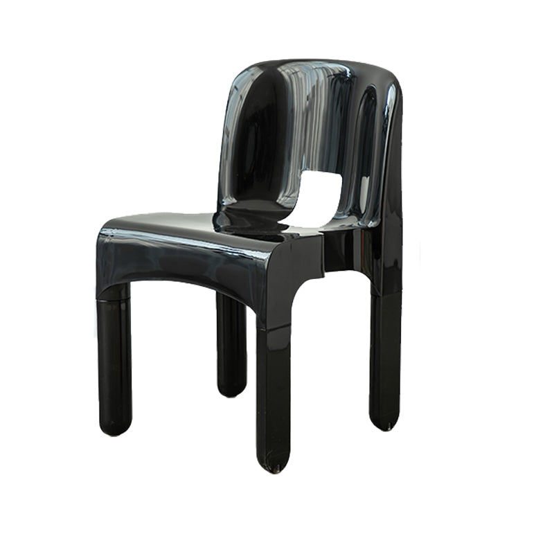 Modern Armless Dining Chair Open Back Side Plastic Chair for Restaurant