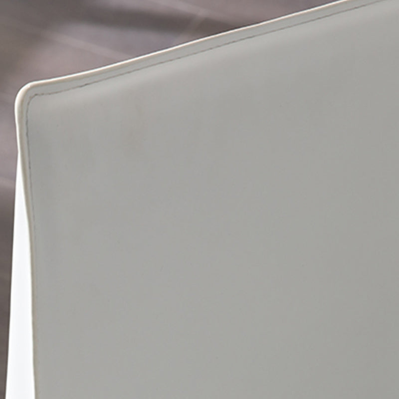 Designer Style Armless Chair Leather Parsons Back Side Chair for Dining Room