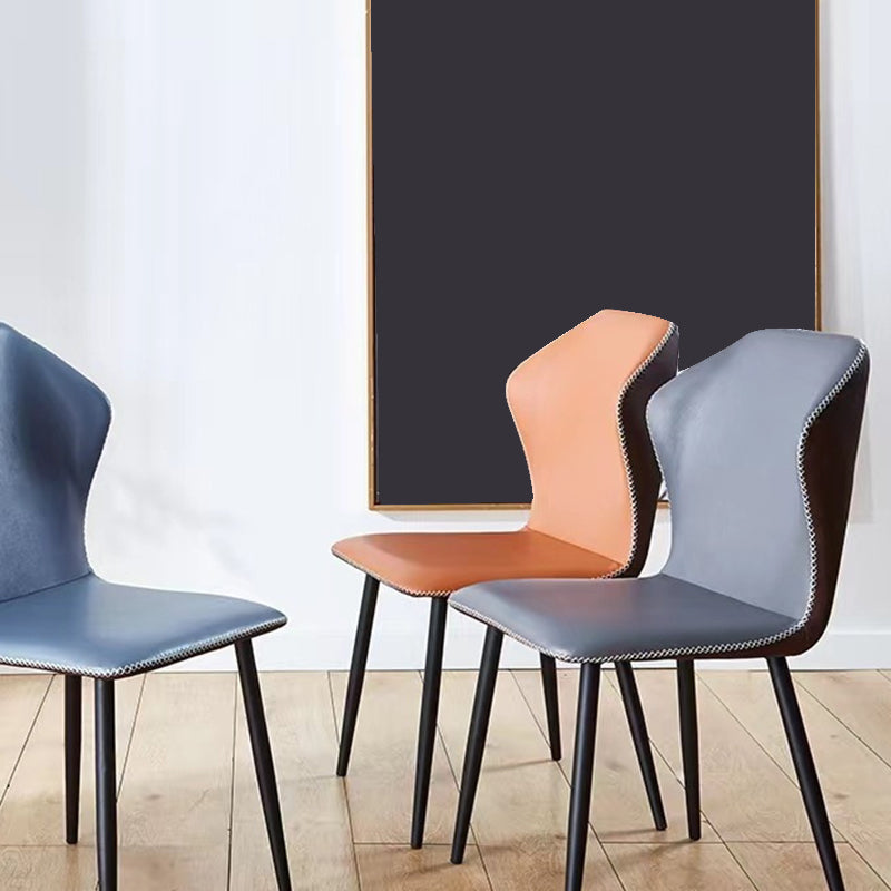 Industrial Metal Dining Room Chair PU Leather Dining Chair for Restaurant Use