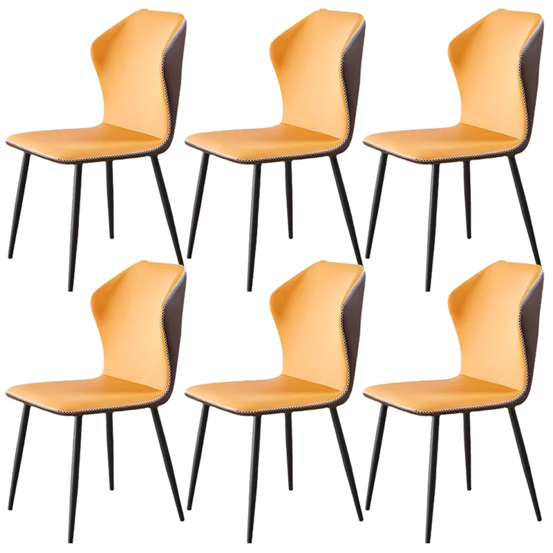 Industrial Metal Dining Room Chair PU Leather Dining Chair for Restaurant Use