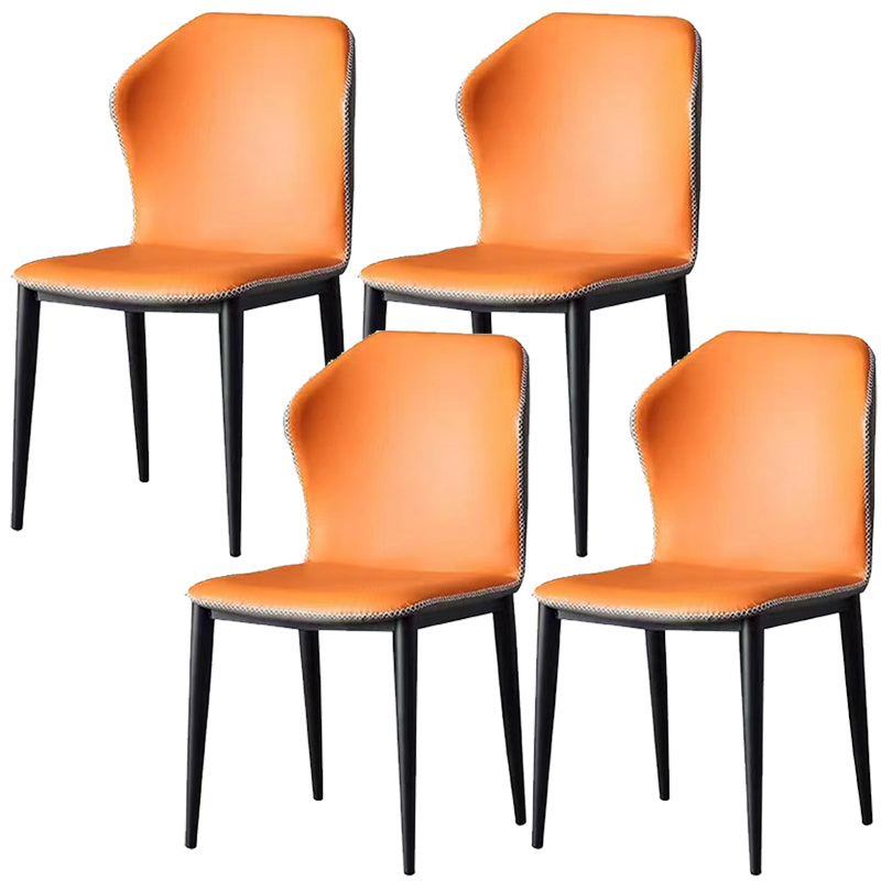 Industrial Metal Dining Room Chair PU Leather Dining Chair for Restaurant Use