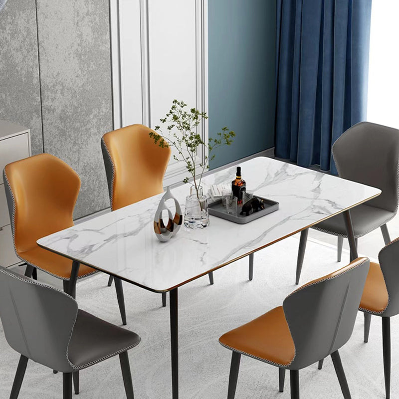 Industrial Metal Dining Room Chair PU Leather Dining Chair for Restaurant Use