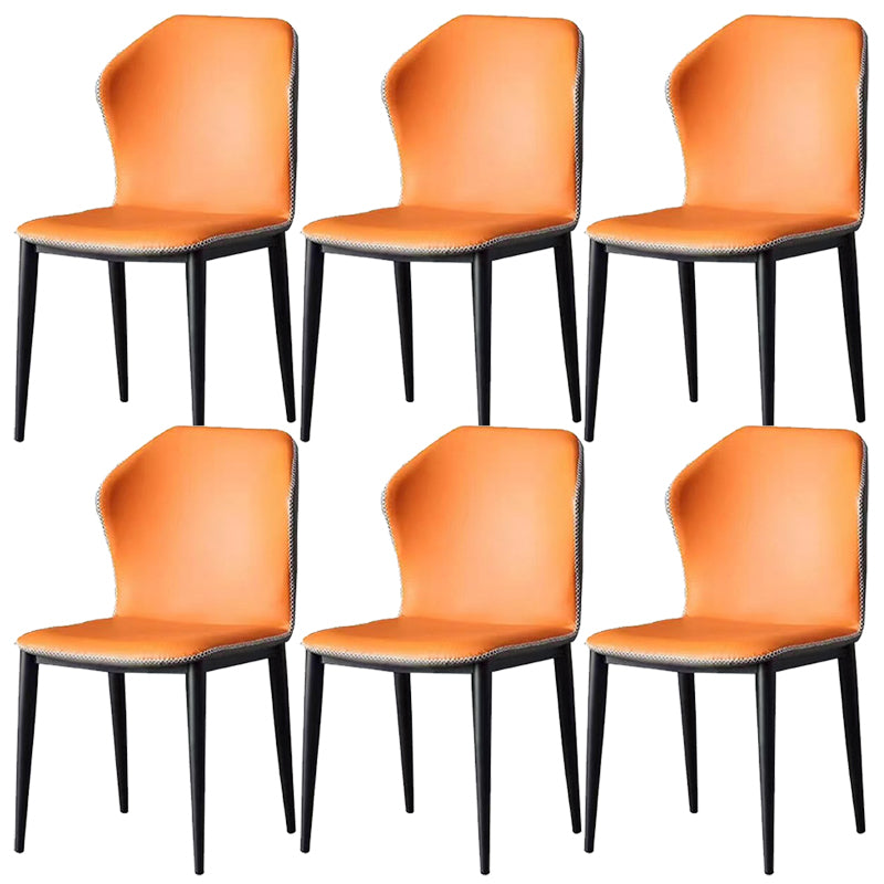 Industrial Metal Dining Room Chair PU Leather Dining Chair for Restaurant Use