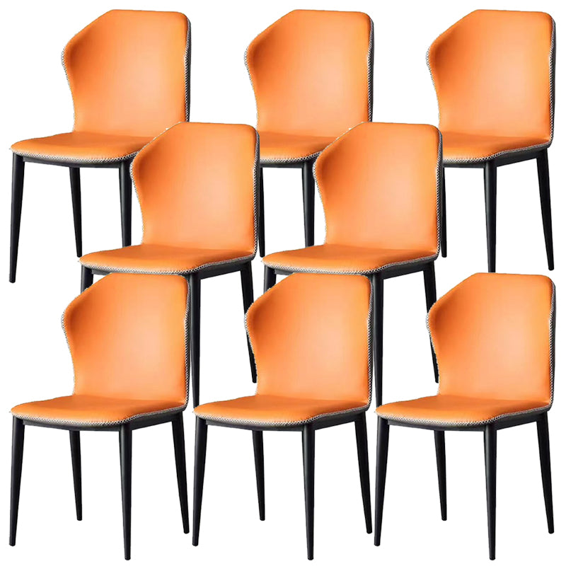 Industrial Metal Dining Room Chair PU Leather Dining Chair for Restaurant Use