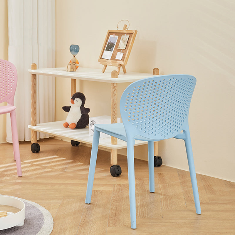 Modern Open Back Side Chair Plastic Armless Dining Chair for Restaurant