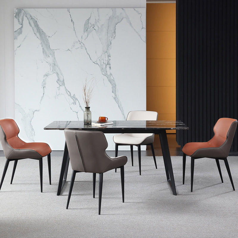 Modern Style Faux Leather Chairs Wingback Arm Chair for Home Use