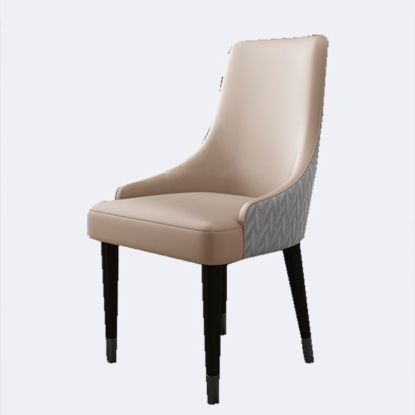 Contemporary Style Chairs Arm Dining Chairs with Wood Legs for Kitchen