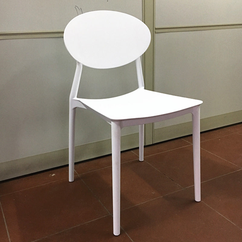 Contemporary Style Armless Chair Plastic Open Back Side Dining Chair for Restaurant