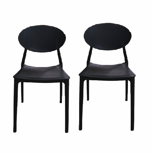 Contemporary Style Armless Chair Plastic Open Back Side Dining Chair for Restaurant