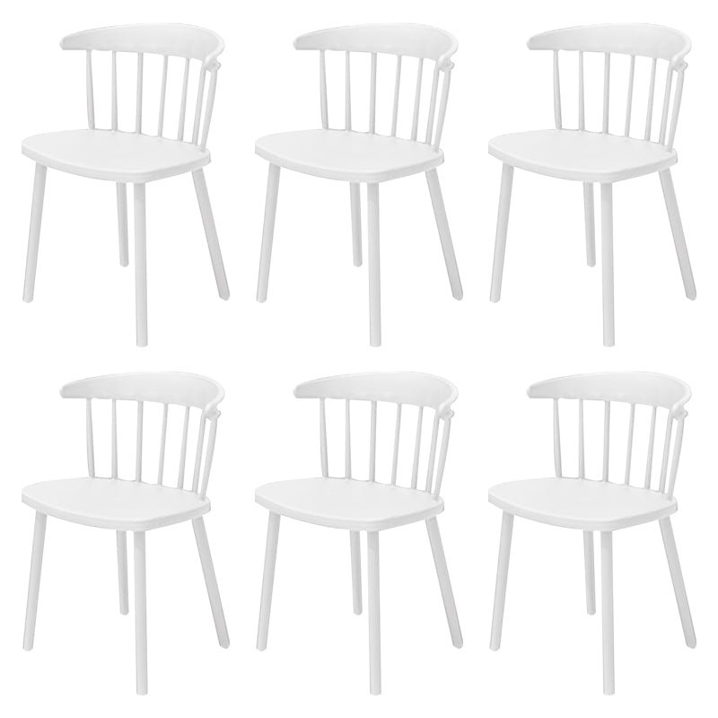 Contemporary Style Armless Chair Winsor Back Side Indoor Chair for Dining Room