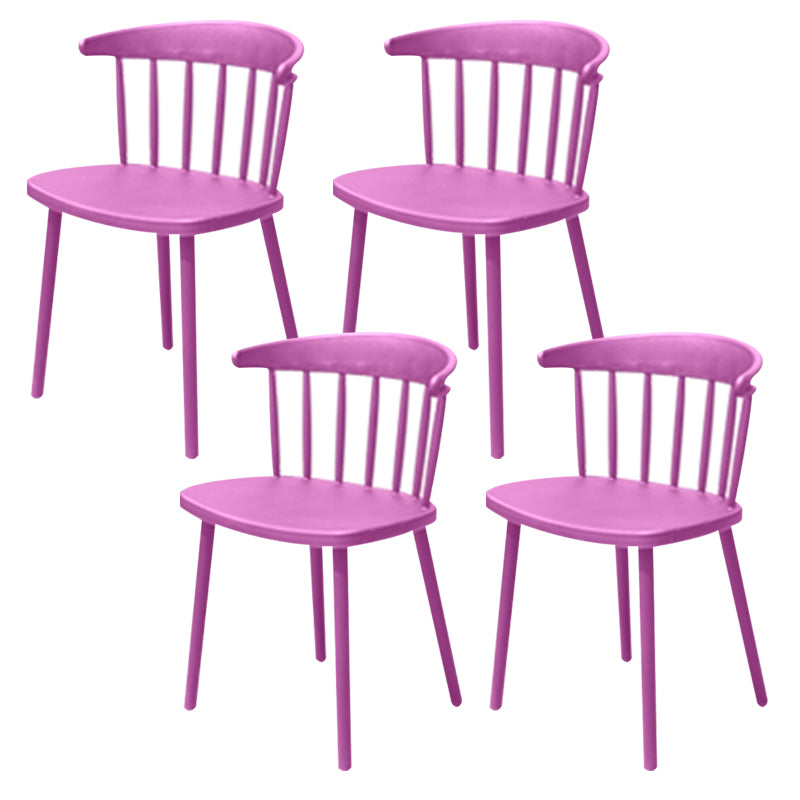 Contemporary Style Armless Chair Winsor Back Side Indoor Chair for Dining Room