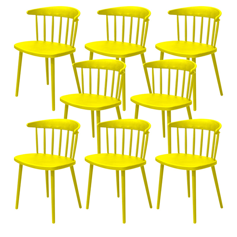 Contemporary Style Armless Chair Winsor Back Side Indoor Chair for Dining Room