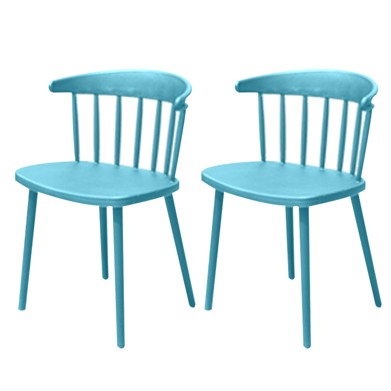 Contemporary Style Armless Chair Winsor Back Side Indoor Chair for Dining Room