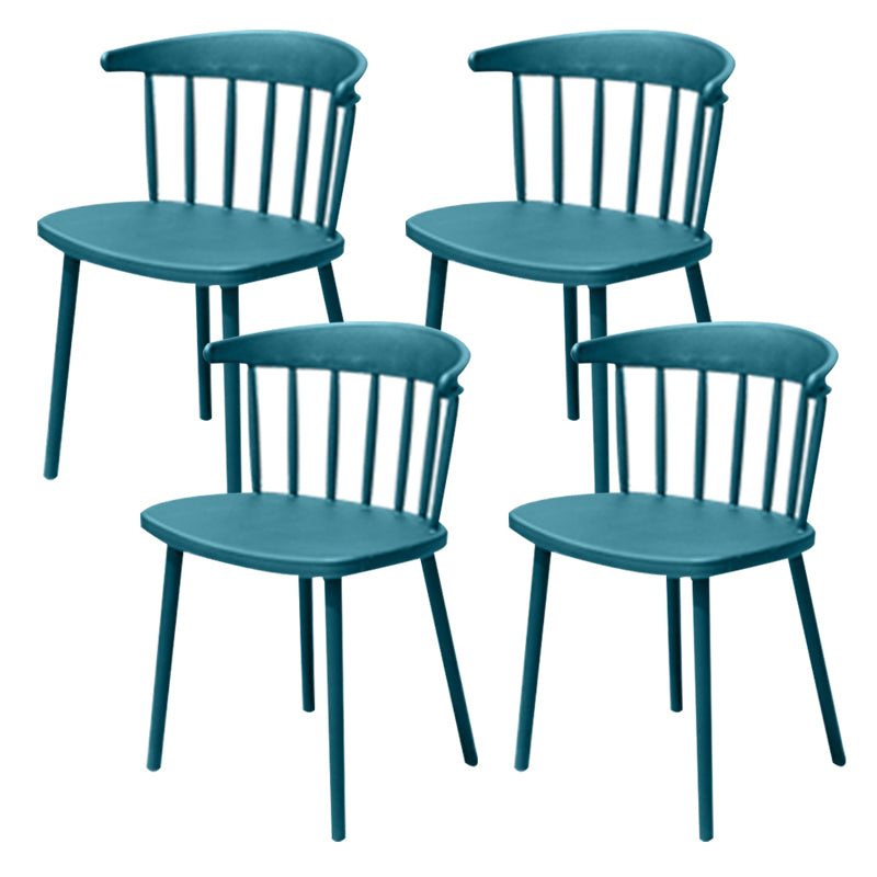 Contemporary Style Armless Chair Winsor Back Side Indoor Chair for Dining Room