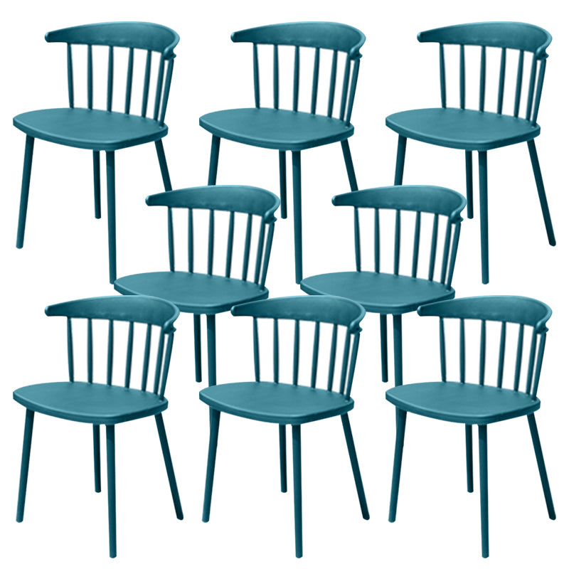 Contemporary Style Armless Chair Winsor Back Side Indoor Chair for Dining Room