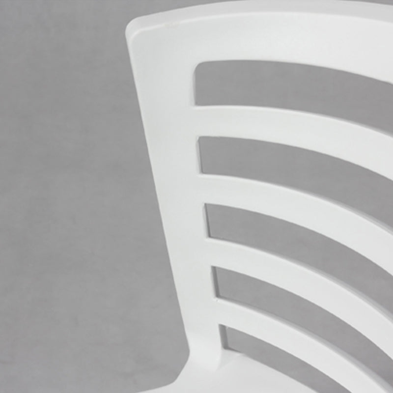 Contemporary Style Armless Chair Plastic Side Chair for Dining Room