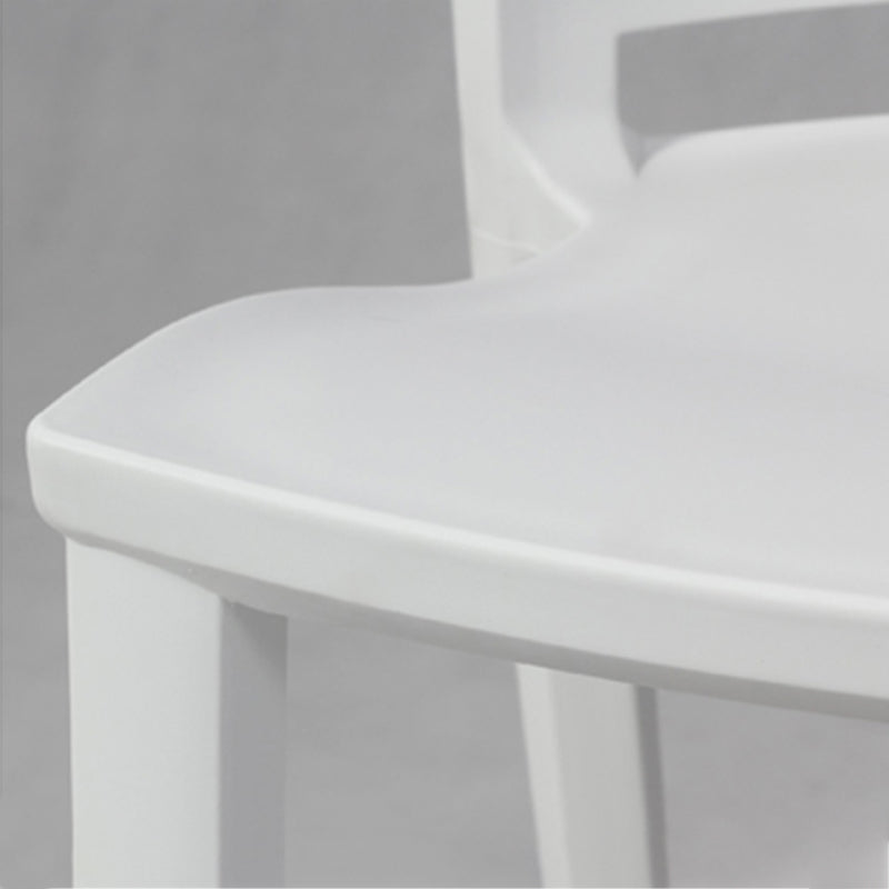 Contemporary Style Armless Chair Plastic Side Chair for Dining Room