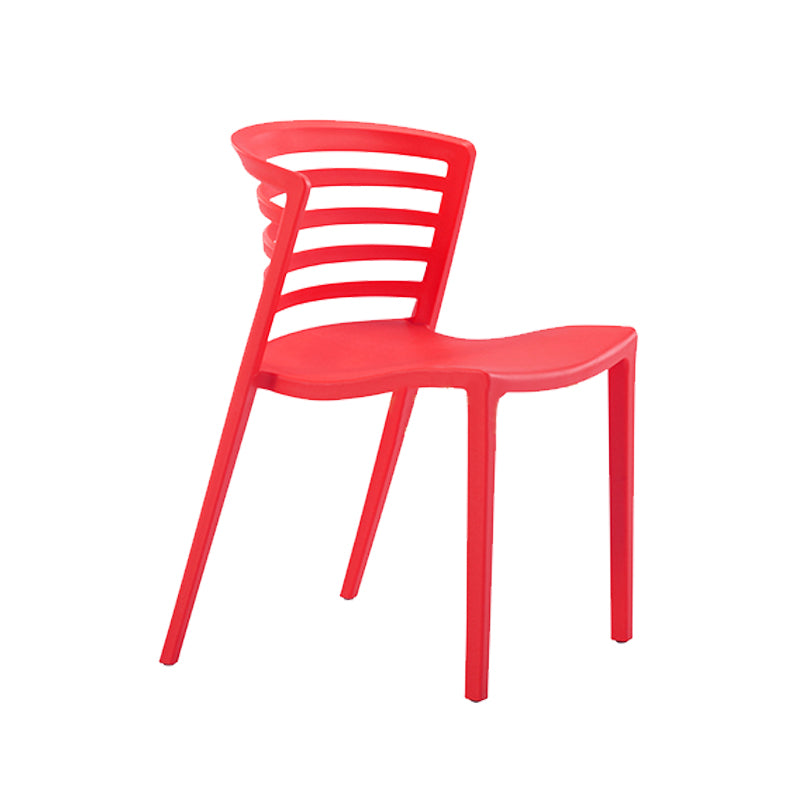 Contemporary Style Armless Chair Plastic Side Chair for Dining Room