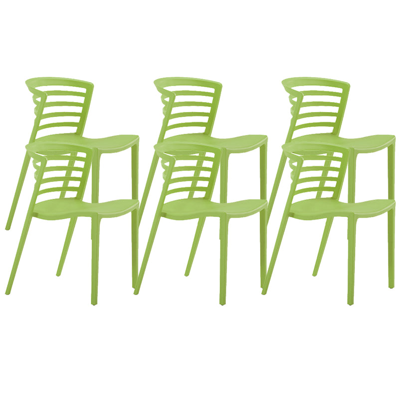 Contemporary Style Armless Chair Plastic Side Chair for Dining Room