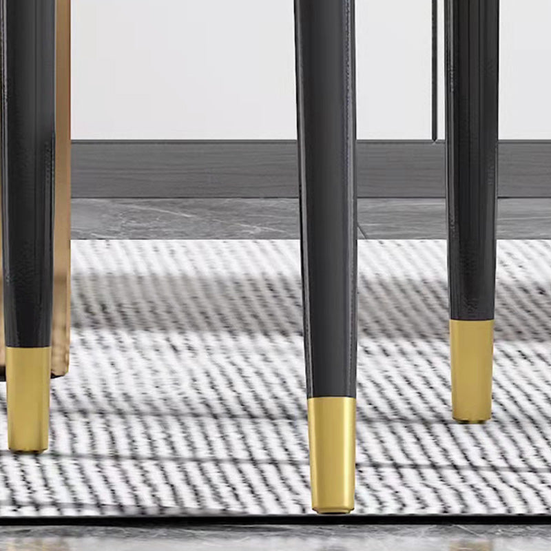 Oak Wood Glam Dining Chair Matte Finish Solid Back Side Chair