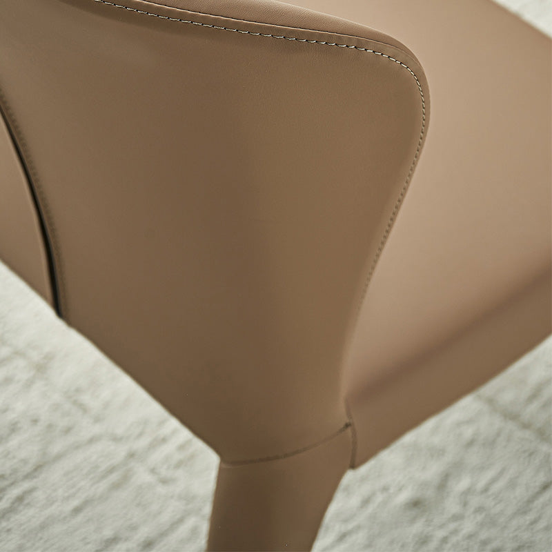 Modern Indoor Armless Dining Chair Faux Leather Side Chair for Home