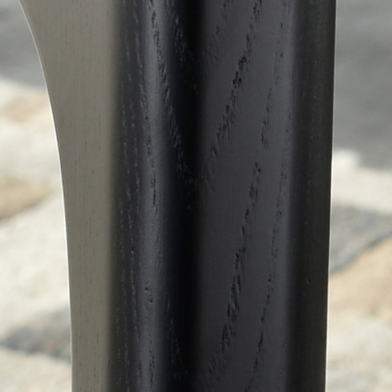 Open Back Side Chair Industrial Black Armless Dining Chairs for Home