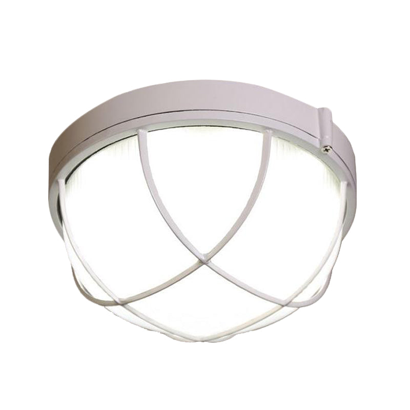 1 lampe encastrée luminaire ferme dôme dépoli verre encastré plafonnier pour chambre, blanc / noir