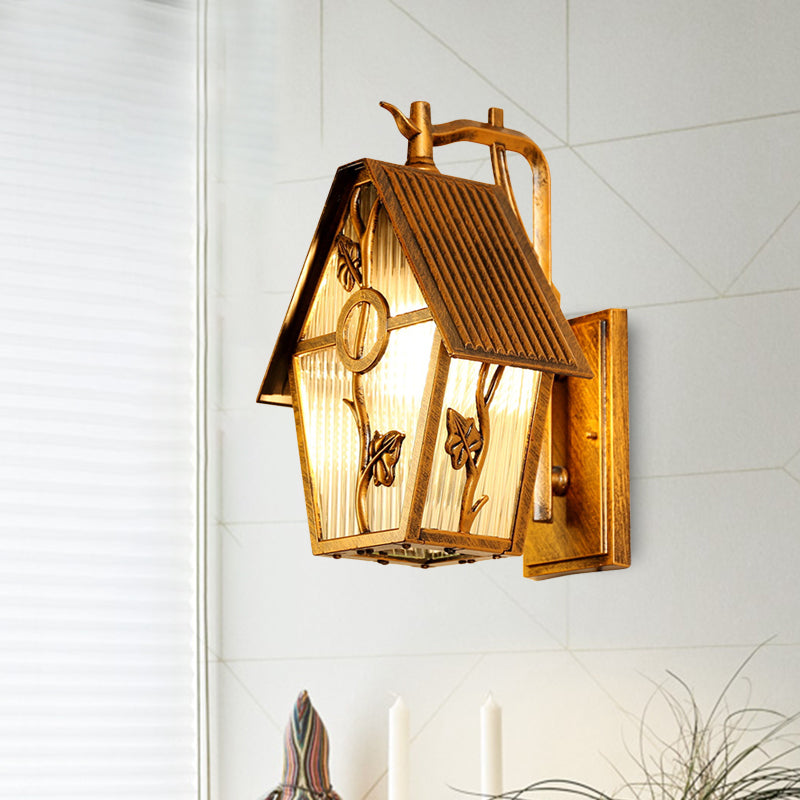 1 tête de maison en forme de mur d'éclairage d'éclair