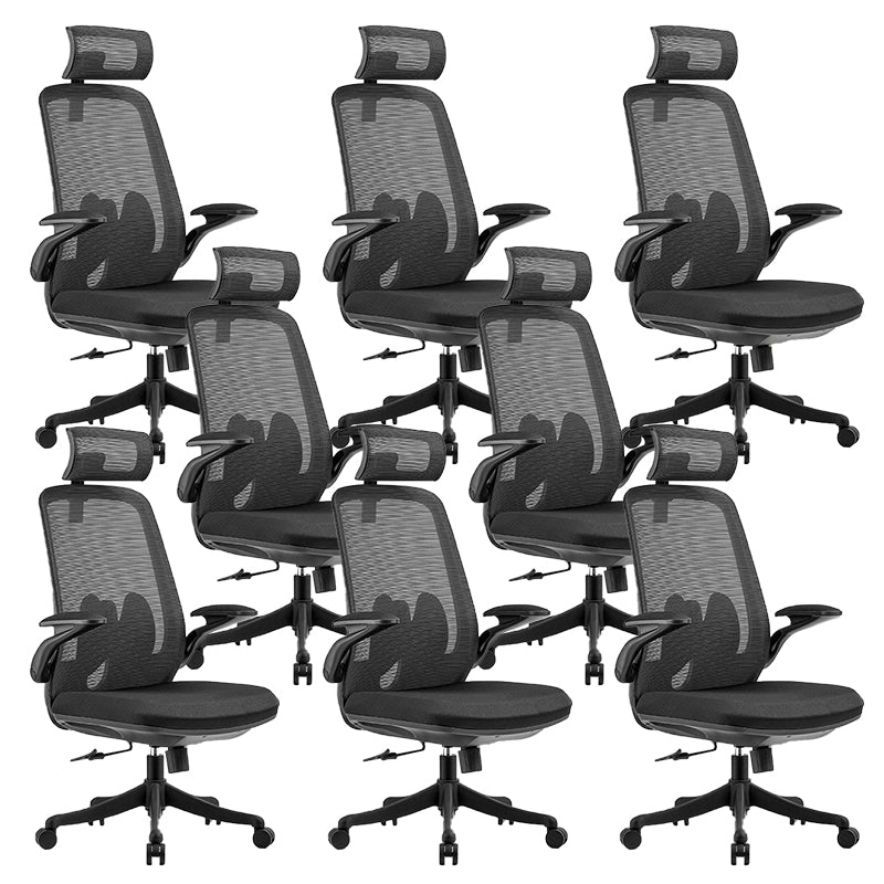 Modern Desk Chair Mesh Ergonomic Chair High-Back Chair in Black