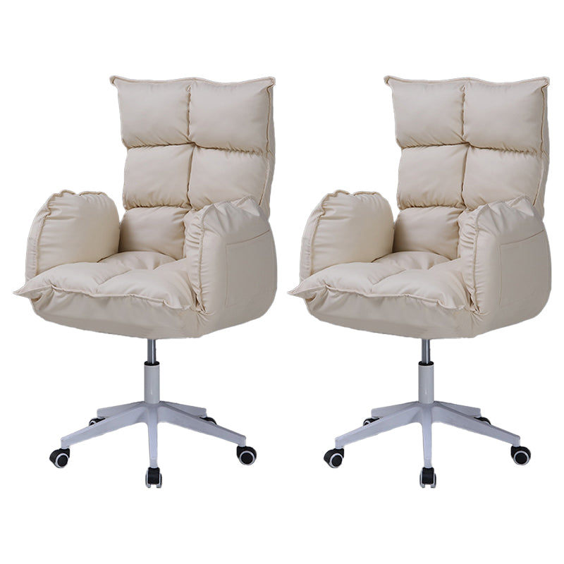 28" Wide Contemporary Office Chair Yellow Upholstered Desk Chair