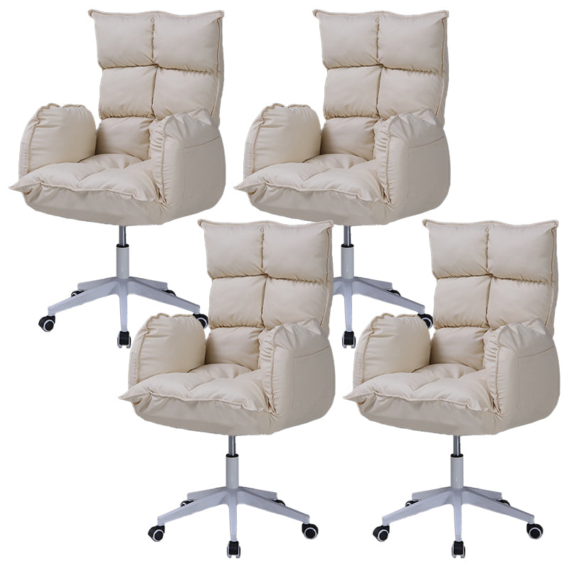 28" Wide Contemporary Office Chair Yellow Upholstered Desk Chair