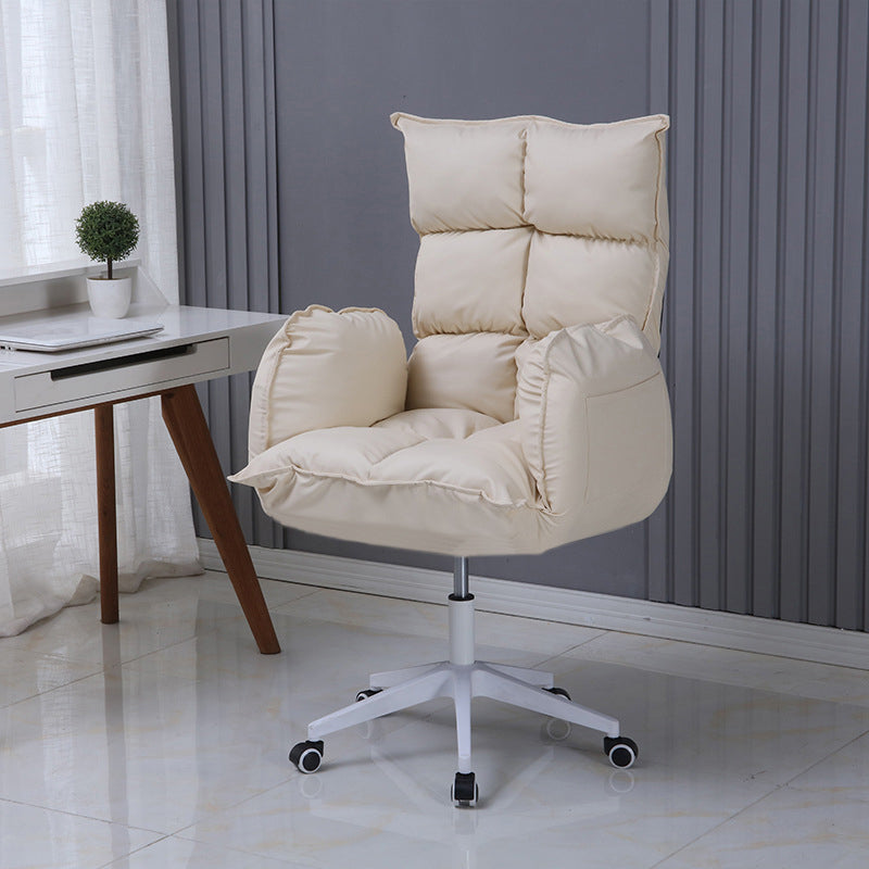 28" Wide Contemporary Office Chair Yellow Upholstered Desk Chair