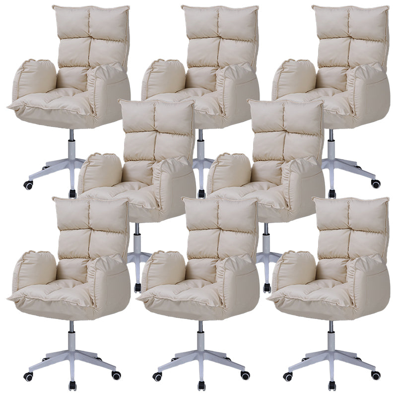 28" Wide Contemporary Office Chair Yellow Upholstered Desk Chair