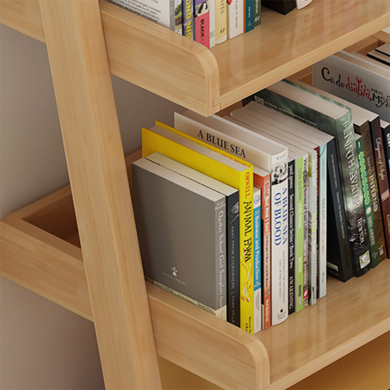 5 Shelves Ladder Bookshelf Wooden Contemporary Bookcase ,11.8" W x 55.1" H