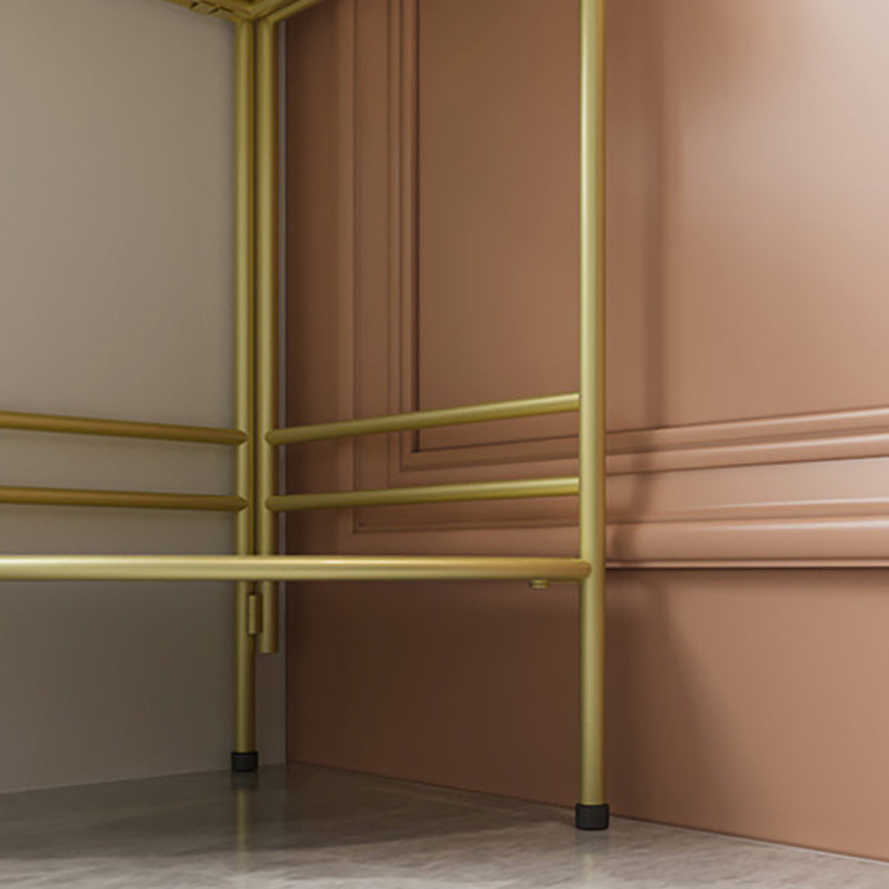 Modern Bookcase Corner Metal Open Back Shelf Bookcase with Shelves for Living Room