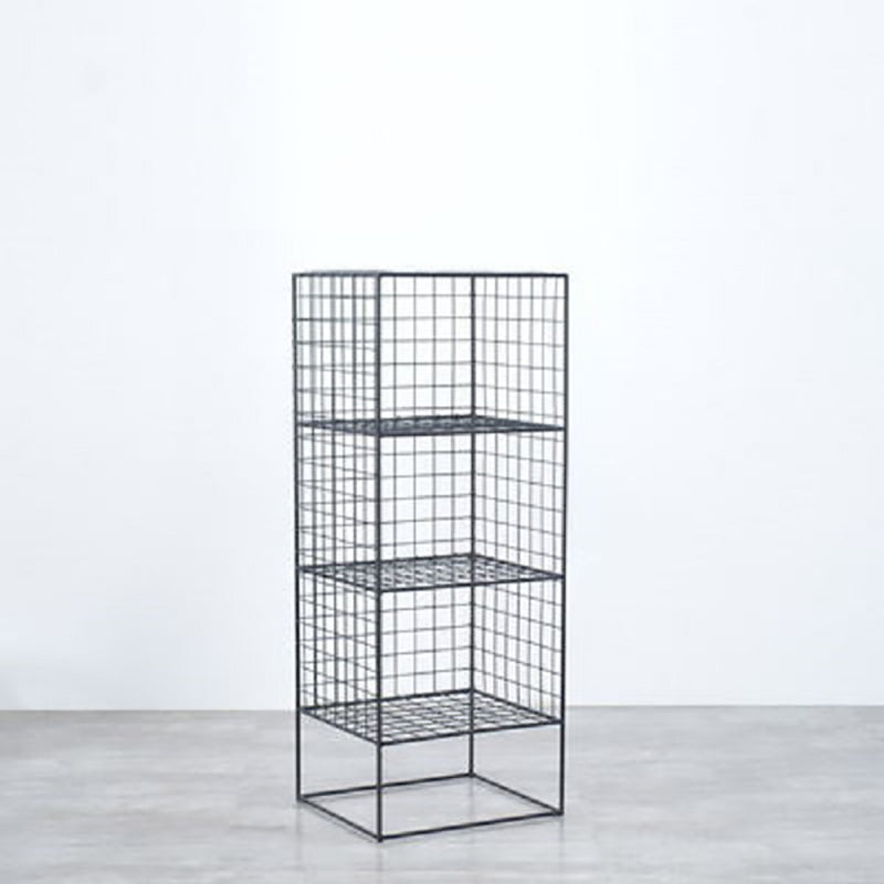 Modern Closed Back Book Shelf Metal Bookcase for Living Room