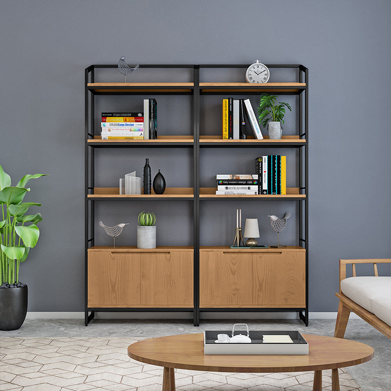 Etagere Metal Bookshelf Natural Shelf Bookcase for Study Room