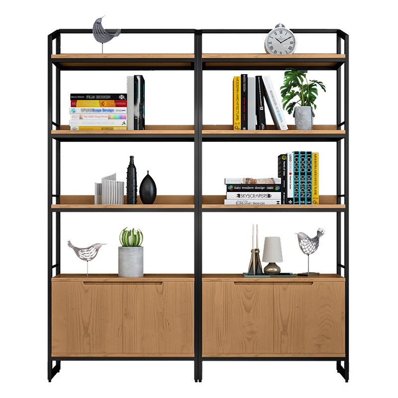 Etagere Metal Bookshelf Natural Shelf Bookcase for Study Room