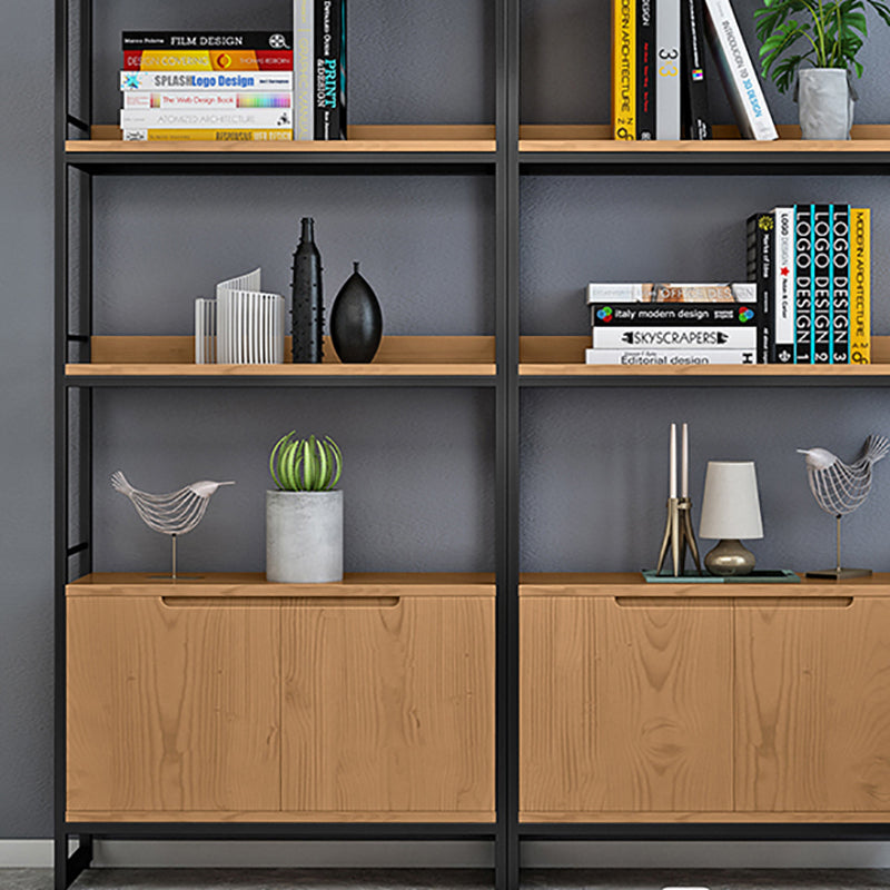 Etagere Metal Bookshelf Natural Shelf Bookcase for Study Room