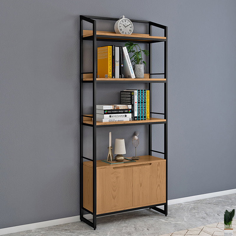 Etagere Metal Bookshelf Natural Shelf Bookcase for Study Room