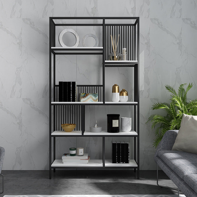 Glam Metal Bookshelf Etagere Shelf Bookcase for Study Room 11.8" W