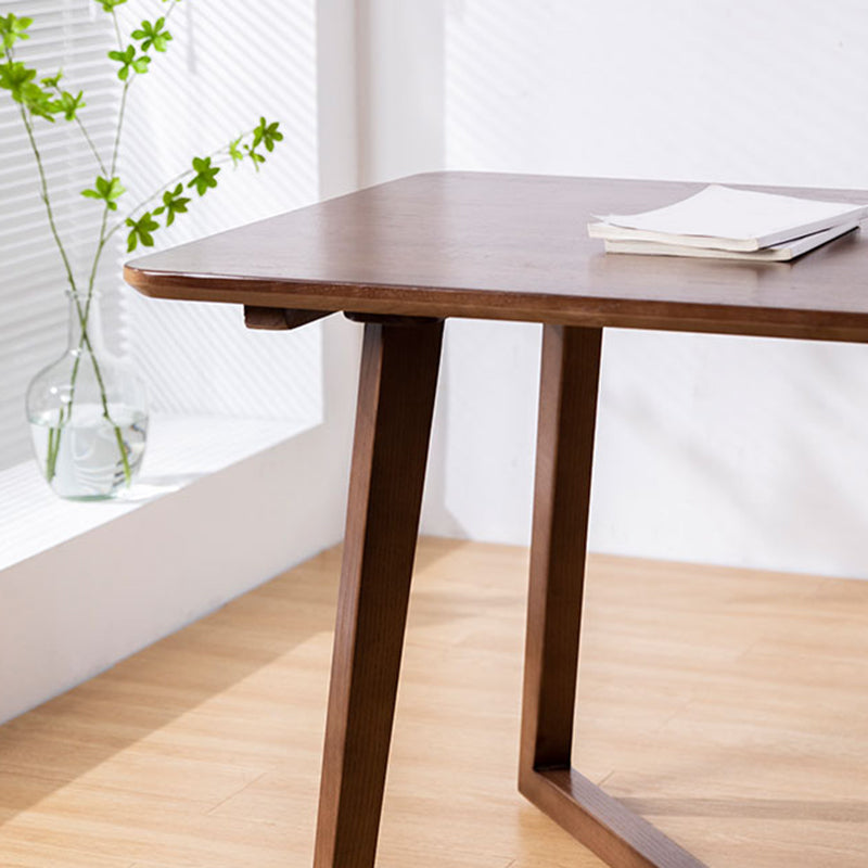 Contemporary Solid Wood Seating Bench Home Bench in Brown with Legs