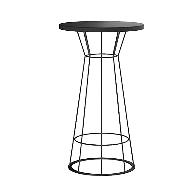 1/2/3 Pieces Modern Round Stool and Table Set Metal and Wood Pub Set